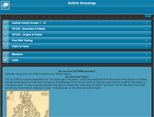 Tablet Screenshot of guthriegenealogy.com